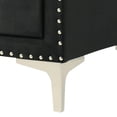 thumbnail image 4 of Benjara Moha 28" Nightstand- Wood- 2 Drawers- Metal Handles- Black Velvet, 4 of 6
