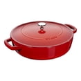 thumbnail image 1 of STAUB Braisières 3,7 L Fonte Ronde Sauté Pan Chistera, Cerise, 1 of 6