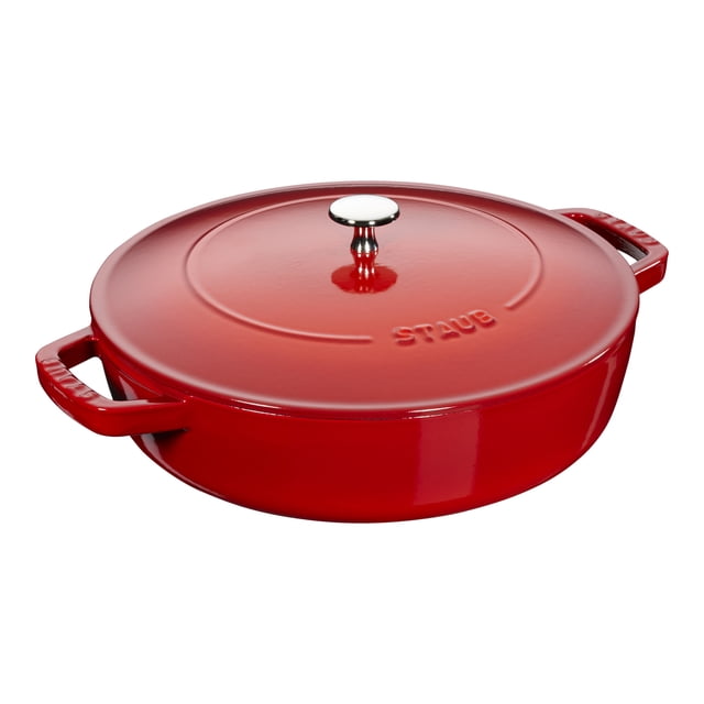 STAUB Braisières 3,7 L Fonte Ronde Sauté Pan Chistera, Cerise