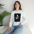 thumbnail image 5 of Rose Cutout Unisex Heavy Blend Crewneck Sweatshirt, 5 of 7