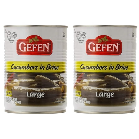 Gefen, Large Pickled Cucumber in Brine, 19oz 2 Pack
