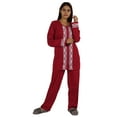 thumbnail image 1 of Moomaya Womens Solid 2 Pcs Nightwear Set Sleepwear Top & Pajama PJ NightSets, 1 of 8