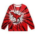 thumbnail image 3 of ZHOGXU Big Kids Boys T Shirt Long Sleeve Round Neck Dinosaur Print Soft Comfortable Top Tee For Casual Daily Wear Red 18-24 Months, 3 of 3