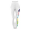 thumbnail image 4 of EQWLJWE Women's Easter Yoga Pants Trendy Easter Rabbit Graphic Full Length Workout Running Legging High Waist Sports Gym Activewear(White,2XL), 4 of 4