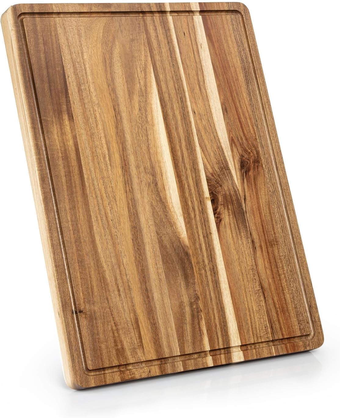 Acacia Wood Cutting Board with Juice Groove & Handles, Reversible Wooden Chopping Board, 1.2" Thick Wooden Chopping Boards for Meat, Vegetables, Cheese, Charcuterie Board,24"x18"