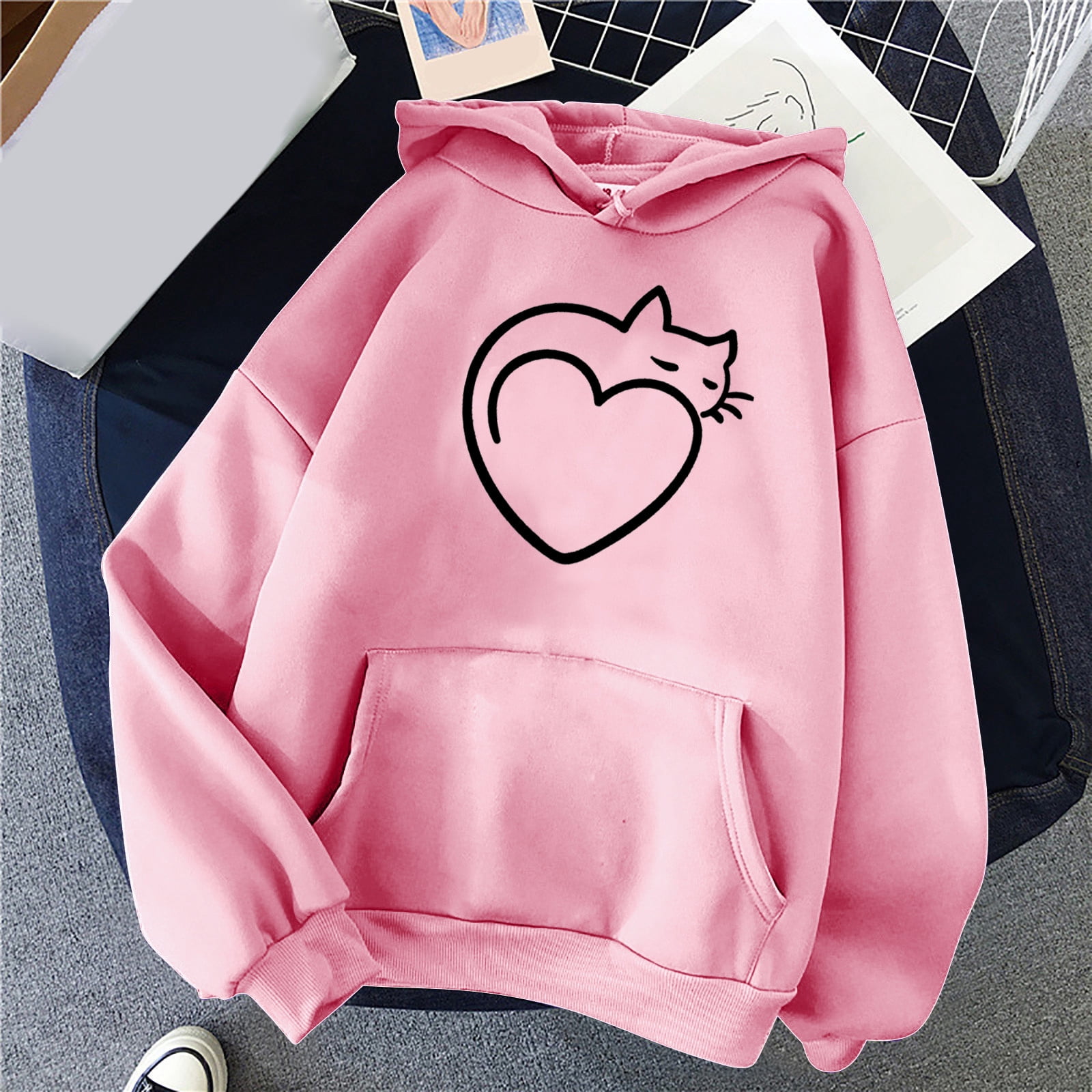 YanHoo Hoodies for Teen Girls Cheap under 10 Dollars Oversized Graphic  Sweatshirts for Teen Girls Y2K Hoodie Clearance Womens Long Sleeve Cute  Printed Hoodies Sweatshirts - Walmart.com