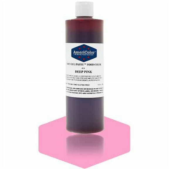 AmeriColor, Soft Gel Paste Food Color, Deep Pink 13.5 oz