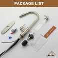 thumbnail image 3 of CASAINC Single Handle Kitchen Faucet with Pull Down Sprayer, Touchless Sensor, Soap Dispenser, Deck Mounted, Brushed Nickel, 3 of 4