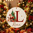 thumbnail image 4 of 2026 Christmas Home Party Decoration 26 Letters Round Acrylic Christmas Ornament Set Personalized Alphabet Round Pendant DIY Custom Christmas Tree Hanging Decorations Festive Round Pendant, 4 of 6