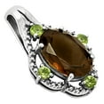 thumbnail image 6 of Smoky Quartz - Brazil & Peridot 925 Sterling Silver Pendant Jewelry DGP1012_F P-1114, 6 of 7