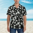 thumbnail image 4 of Paper Plane Hawaiian Shirts For Men, Summer Short-Sleeve Relaxed-Fit Button-Down Shirts Large, 4 of 9