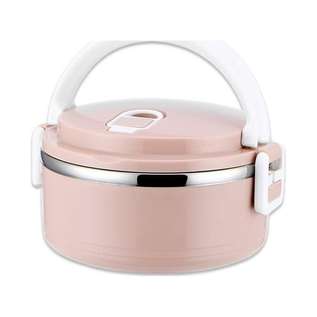 Insulated Stackable Stainless Steel Food Container Leakproof Adult Kids Large Lunchbox Pink Single-Layer