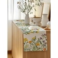 thumbnail image 5 of Table Runner 72 Inches Long for Kitchen Dining, Spring Floral Dresser Scarf Farmhouse, Dining Table Decorations for Wedding/Parties, Yellow Flowers Pastoral Botanical Rustic 13 x 72 In, 5 of 8
