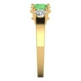 thumbnail image 3 of 1.5 ctw 3 Stone Anniversary Ring for Women | Round Cut Simulated Green Diamond | Hyperallergenic Solid 18K Yellow Gold, 3 of 5