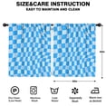 thumbnail image 2 of Blackout Kids Curtains,Blue Wavy Checkered Pattern Children's Insulated Curtains Set Of 2,Bedroom Essentials,Toddler Room Decor 52"x63", 2 of 5