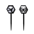thumbnail image 1 of Bewildely Lámpara Solar de 2 piezas con patrón de mariposas, luz Led con patrón de pájaro, lámpara de noche, luz de estaca de plástico hueca, Iluminación y accesorios Bewildely HA013274-00, 1 of 1