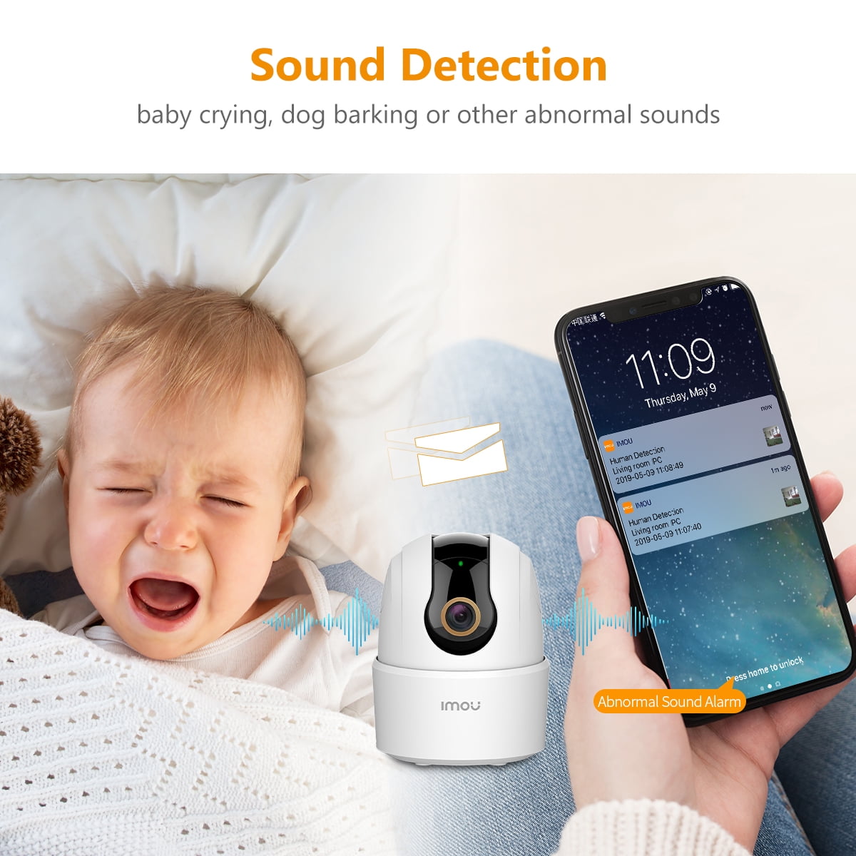 Dahua Imou-cámara ip inalámbrica de seguridad para bebés, dispositivo de  vigilancia con detección humana, visión nocturna, Wifi, 2C, 4MP, 360 - Just  Trends