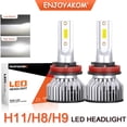 thumbnail image 1 of ENJOYAKOM 2pcs H8 H9 H11 High Beam For Lexus RX450h 2013 6000K H11 LED Headlight Bulb Bright White, 1 of 10