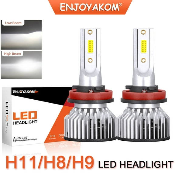 2pcs H8 H9 H11 Low Beam Bulb For Nissan Rogue 2008-2013 6000K H11 LED Headlights Bright White