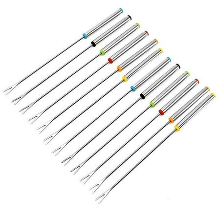 

Barbecue Skewers Stainless Steel Fondue Forks With Heat-Resistant Handle