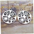 thumbnail image 2 of Jinsinto 50pcs Silver Pendant for Jewelry Making 4 Seasons Spring Summer Autumn Winter Theme Pendants Hand Accessory, 2 of 5