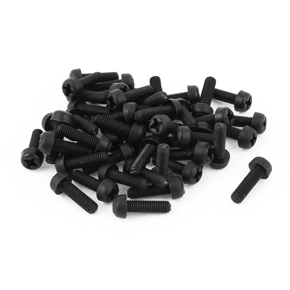500pc M3 Phillips Pan Head Black Machine Screw Assortment Kit – Mixed Sizes