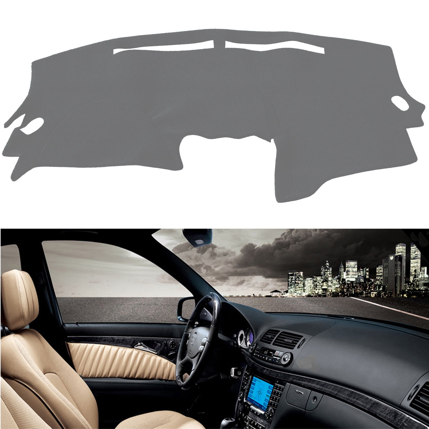 Hex Autoparts Dash Cover Mat Dashboard Pad for Nissan Altima 2007 2008 2009 2010 2011 2012 (Gray)