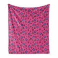 thumbnail image 1 of Pop Art Soft Flannel Fleece Blanket, Vintage Retro 50s Comics Themed Image with Stars Pattern on Hot Pink Color Backdrop, Cozy Plush for Indoor and Outdoor Use, 50" x 70", Multicolor, by Ambesonne, 1 of 6