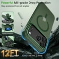 thumbnail image 6 of BENTOBEN Case for iPhone 17 Pro Compatible with Mag-Safe 6.3" Metal Frame Slim Tpu Matte Shockproof Protective Cover Dark Green, 6 of 7