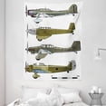 thumbnail image 1 of Airplane Decor Wall Hanging Tapestry, 30s Old Style Dive Bombers in Camouflage Colors Historical Airshow Planes Design, Bedroom Living Room Dorm Accessories, 60 X 80 Inches, by Ambesonne, 1 of 1