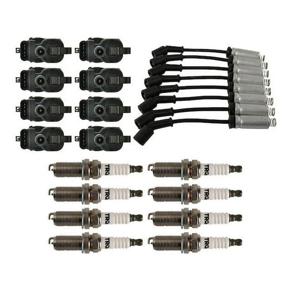 Ignition Coil Spark Plug and Wire Set 17 Piece - Compatible with 1998 Pontiac Firebird 5.7L V8