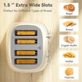 thumbnail image 5 of Dovimi Retro Stainless Steel Toaster 4 Slice, Extra Wide Slots Bagel with Defrost and Reheat Function, 5 of 9