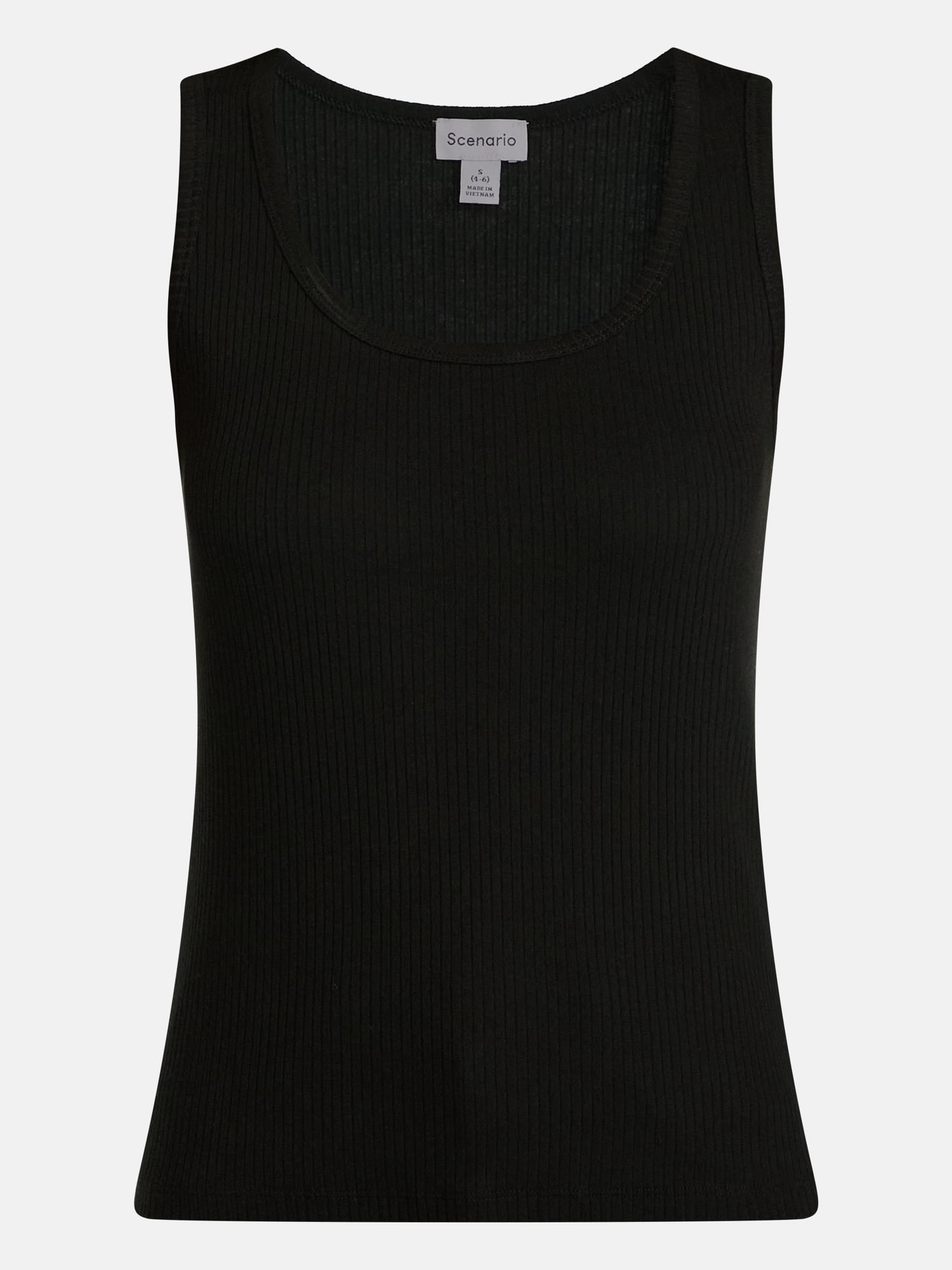 Scenario Women's Wide Ribbed Tank Top, Sizes XS-XXXL