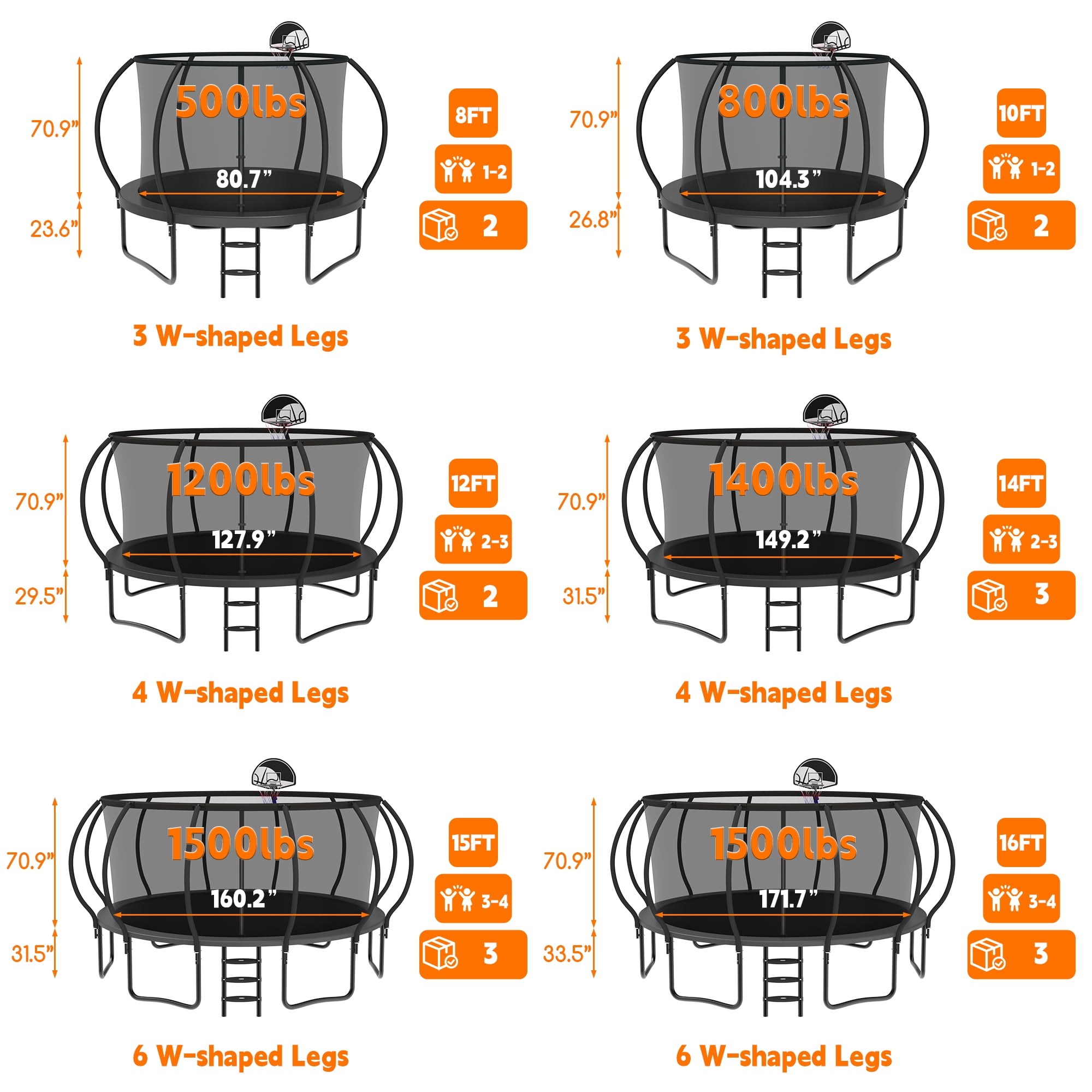 DeepRoar 2026 Upgraded 10FT Trampoline for Kids, Heavy Duty 1000LBS Outdoor Trampoline Set with Enclosure, Basketball Hoop, Light and Sprinkler, Recreational Trampolings for Backyard