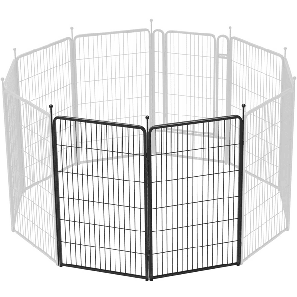 FXW Garden Fence 2 Panels 50in High Animal Barrier Decorative Metal