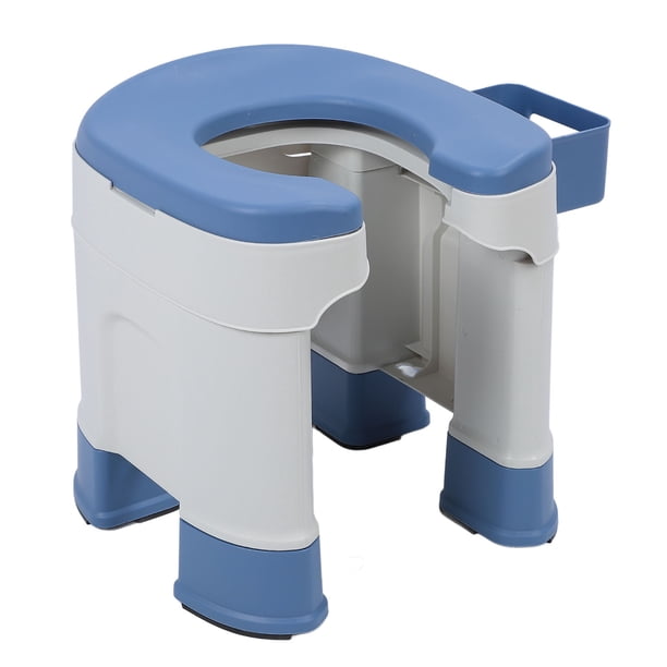 Silla De Ducha Para Ancianos, Asiento De Inodoro Para Mujeres Embarazadas, Silla De Baño Estable Y Plegable Con Caja De Pañuelos