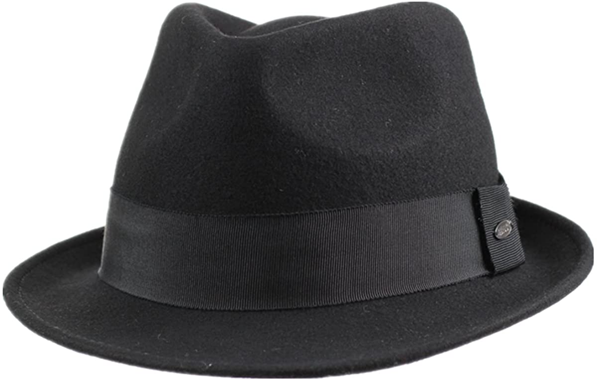 Men's Wool Felt Winter Hat Short Brim 