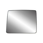 88245 - Fit System Driver Side Non-heated Mirror Glass w/ backing plate, Ford F150 04-14, 6 5/ 16" x 8 5/ 16" x 10" (towing mirror top lens)