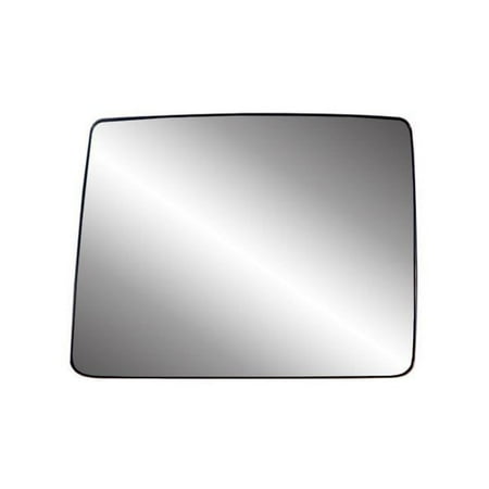 88245 - Fit System Driver Side Non-heated Mirror Glass w/ backing plate, Ford F150 04-14, 6 5/ 16" x 8 5/ 16" x 10" (towing mirror top lens)