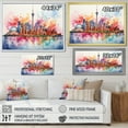 thumbnail image 5 of Designart "Sunset Cityscape of CN Tower in Toronto" Extra Large Cityscapes Framed Wall Art - Industrial Orange Toronto Hallway Framed Wall Art Decor, 5 of 7