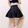 thumbnail image 5 of Womens High Waist Pleated Casual Skater Skirt Yoga Dance A-line Skirts, 5 of 9