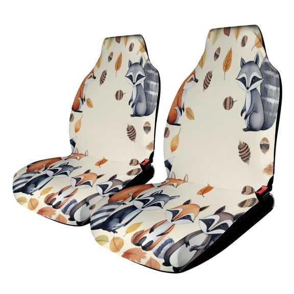 Forest Friends Print Car Seat Covers Front Seats Universal Fit for Cars SUV Truck Auto Interior Accessories