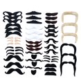 thumbnail image 1 of 48Pcs 16 Different Styles Mustache Stickers Fake Beard Novelty Costume Props, 1 of 8