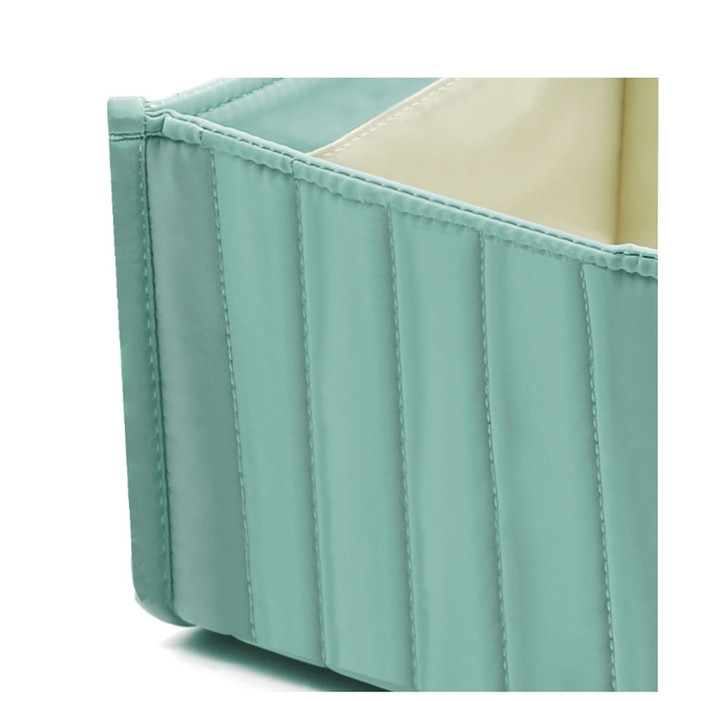 Baby Diaper Caddy Organizer, Large Nursery Storage Basket with Handle, Portable Infant Caddy with Compartments, Newborn Essentials, Green 38.1*25.4*17.8cm