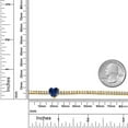 thumbnail image 4 of Gem Stone King 18K Yellow Gold Plated Silver Blue Created Sapphire and White Moissanite Tennis Bracelet for Women (3.93 Cttw, Gemstone Birthstone, Heart Shape 8MM, 7.25 inch), 4 of 6
