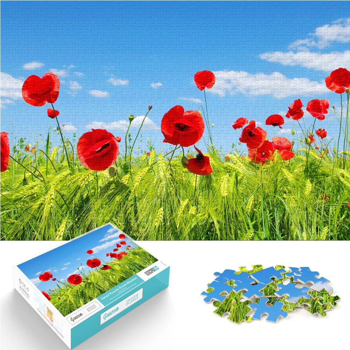 Puzzles 1000 Pieces Horizon red Poppies Flowers Round Jigsaw Puzzle Adults  Kids Puzzle Bright Flowers Puzzle Family Decoration Education Toys Games  67.5x67.5cm | Walmart Canada