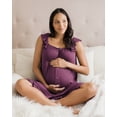 thumbnail image 5 of Kindred Bravely Labor and Delivery Gown, 3 in 1 Hospital Gowns for Women Labor Delivery, Ruffle Straps (Burgundy Plum, X-Small/Small), 5 of 6