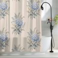 thumbnail image 3 of Shower Curtains for Bathroom-72"x72",Farmhouse Blue Hydrangea Waterproof Bath Curtain Grommet Shower Curtain Set with Hooks,, 3 of 9