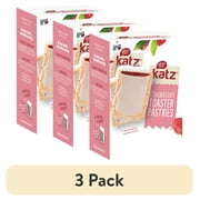 (3 pack) Katz Gluten-Free Strawberry Instant Breakfast Toaster Pastries, Shelf-Stable, Ready to Eat, 8 oz, 4 Count Box