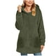 thumbnail image 3 of Tops deportivos,Chaqueta con capucha de color liso para mujer, sudadera informal holgada, top de poliéster de manga larga para uso diario, sopatenor, 3 of 8